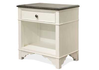 Image for Grand Haven Feathrd Whit/rich Chrcoal 1-drawer Nightstand