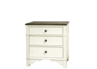 Image for Grand Haven Feathrd Whit/rich Chrcoal 3-drawer Nightstand