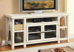 Image for Aberdeen Weathered Worn White TV Console