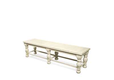 Image for Aberdeen Weathered Worn White Dining Bench 1in
