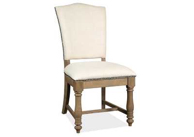 Aberdeen Weathered Driftwood Upholstered Side Chair 2in [Set of 2]