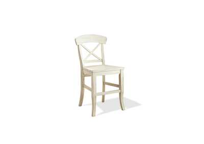 Image for Regan Farmhouse White X-back Counter Stool 2in [Set of 2]