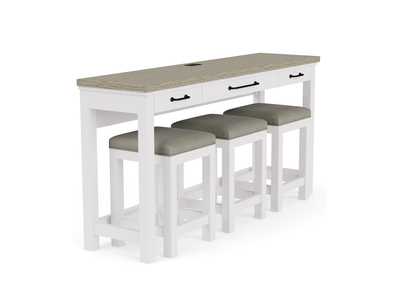 Image for Cora Sofa Table With 3 Stools