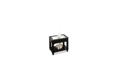 Image for Farrington Black Forrest Birch Rectangle Glass Top End Table