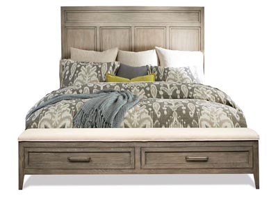 Image for Vogue Gray Wash California King Panel Storage Bed