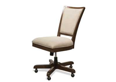 Image for Vogue Plymouth Brown Oak Upholstered Desk Chair