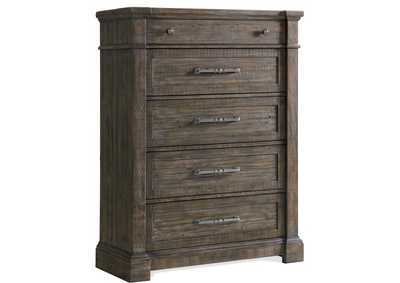 Image for Bradford Rustic Coffee 5-drawer Chest
