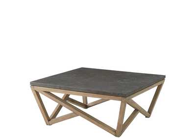 Image for Hawkins Antique Oak/bluestone Square Cocktail Table