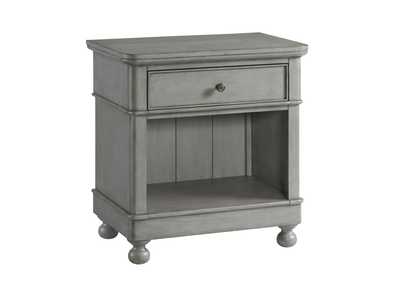 Image for Bella Grigio Chipped Gray 1-drawer Nightstand