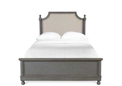 Image for Bella Grigio Chipped Gray Panel Queen Bed