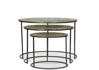 Image for Portia Vintage Iron 3pc Nesting Cocktail Tables