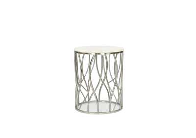 Image for Ulysses Polished Steel Round End Table