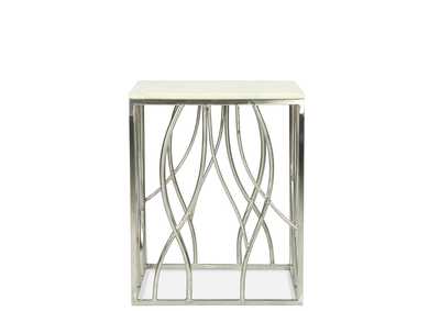 Image for Ulysses Polished Steel Square End Table