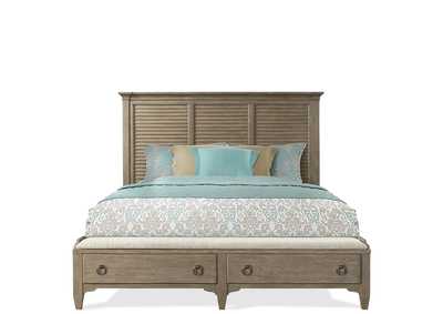 Image for Myra Natural California King Upholstered Louver Bed