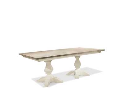 Image for Myra Paperwhite Rectangular Dining Table-pedestals