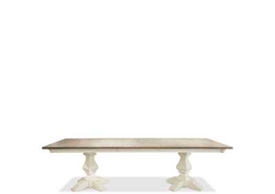 Image for Myra Natural/Paperwhite Rectangular Dining Table w/24" Leaf