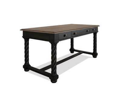 Image for Regency Antique Oak/matte Black Writing Desk