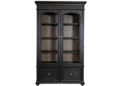 Image for Regency Antique Oak/matte Black Bookcase File