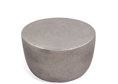 Image for Nadene Antique Pewter Drum Cocktail Table