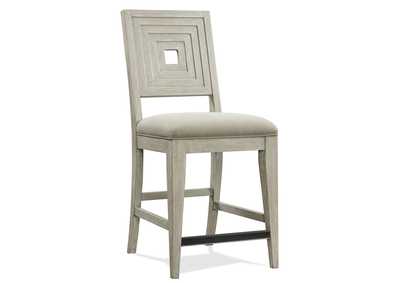 Image for Cascade Dovetail Upholstered Wood-Back Counter Stool 2in [Set of 2]