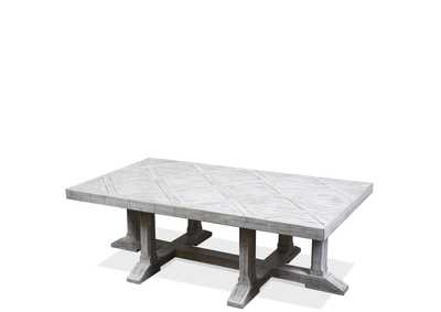 Image for Madison Rustic White Parquet Cocktail Table