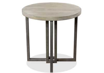 Image for Adelyn Crema Gray Round End Table