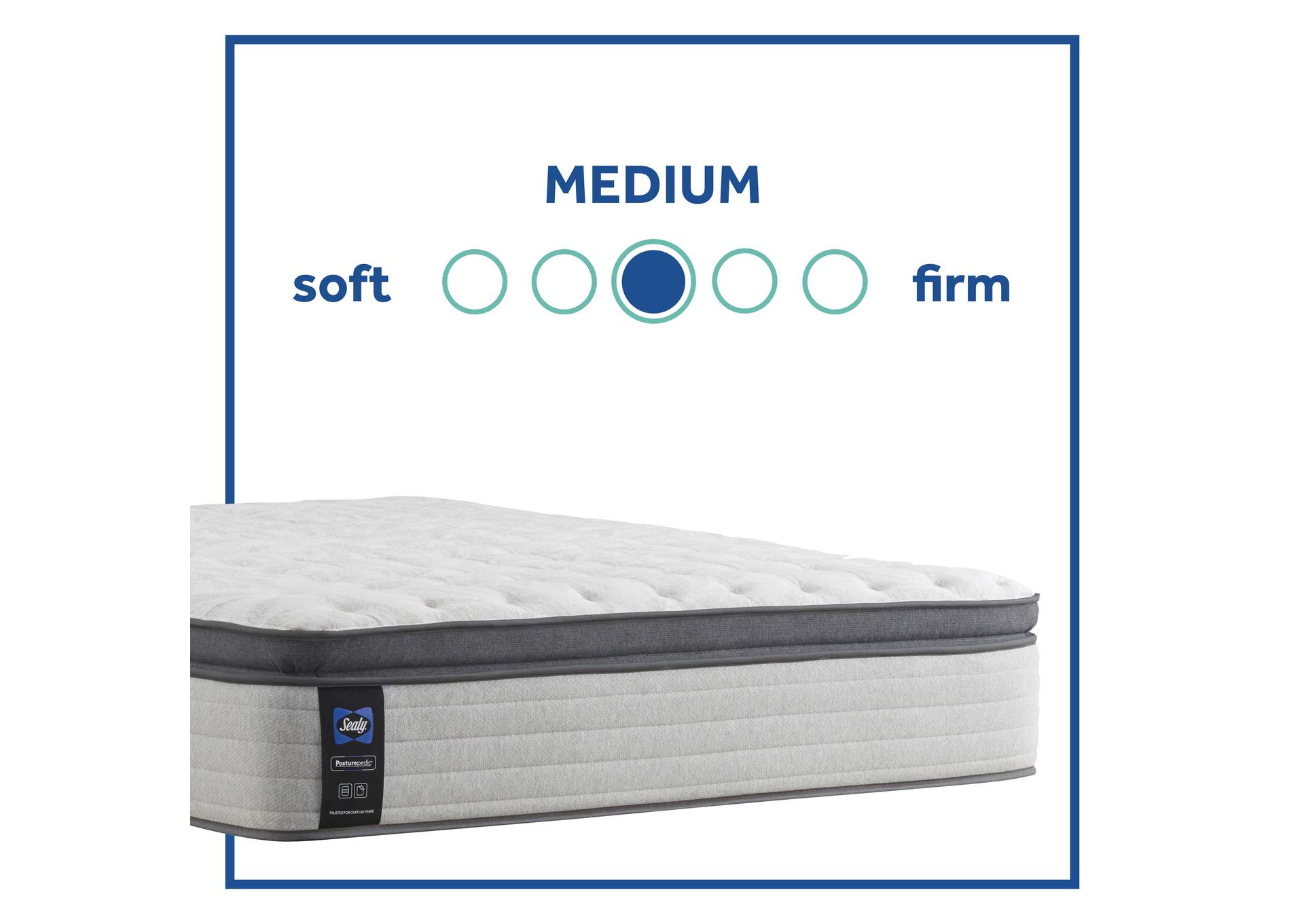 Summer Rose Euro Pillow Top Medium Queen Mattress,Sealy