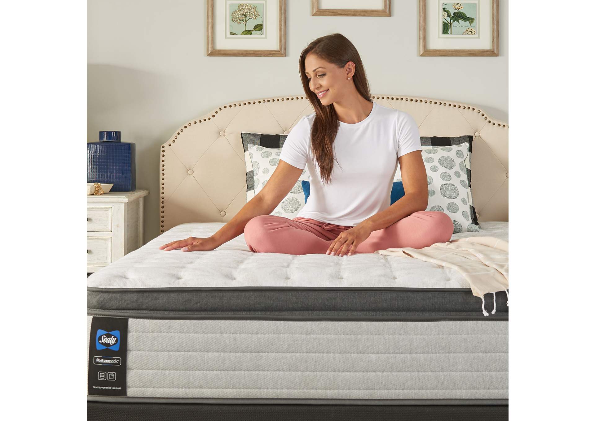 Garner II Medium Euro Pillow Top Full Mattress,Sealy