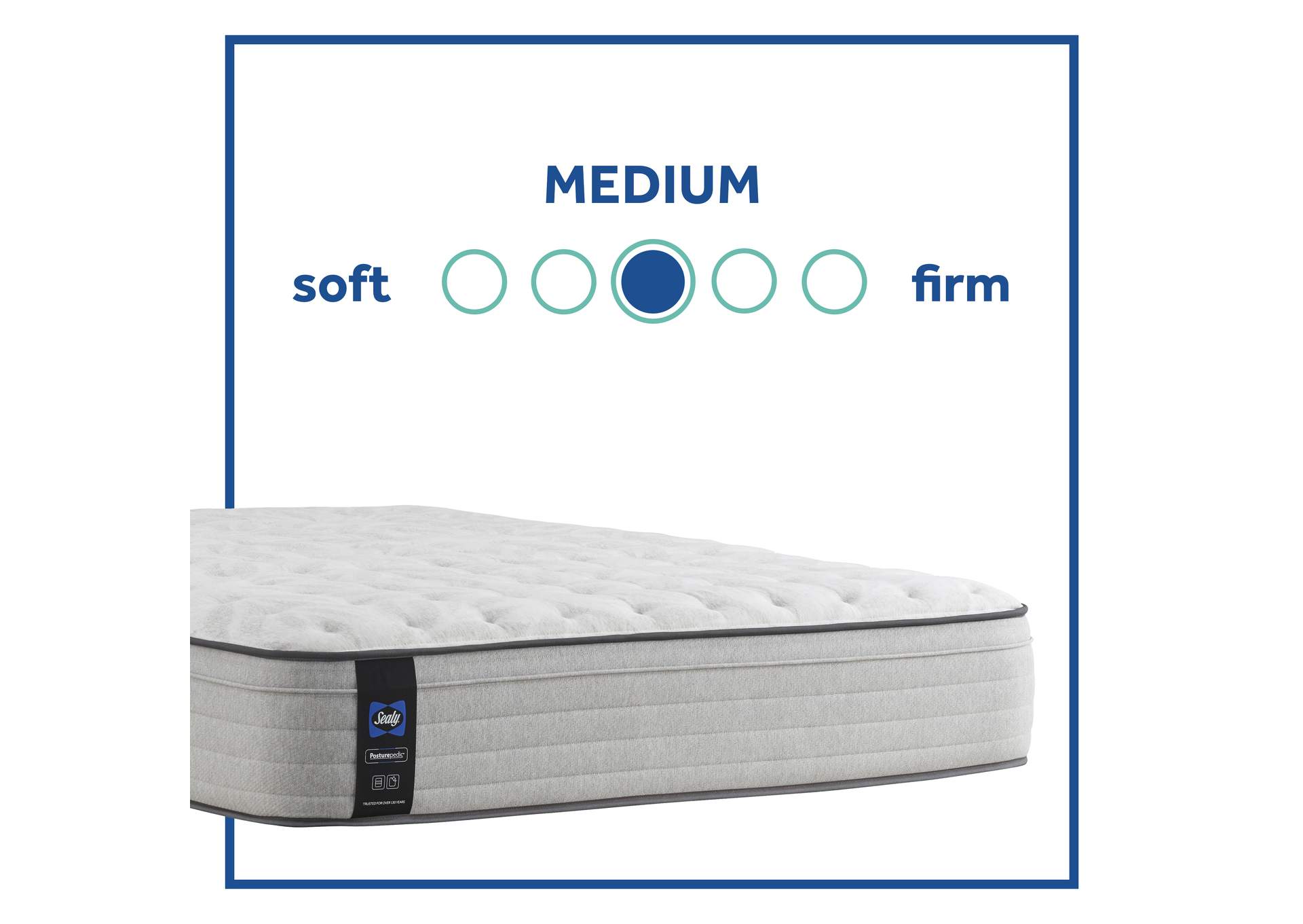 Garner II Medium Faux Euro Top Twin Mattress,Sealy