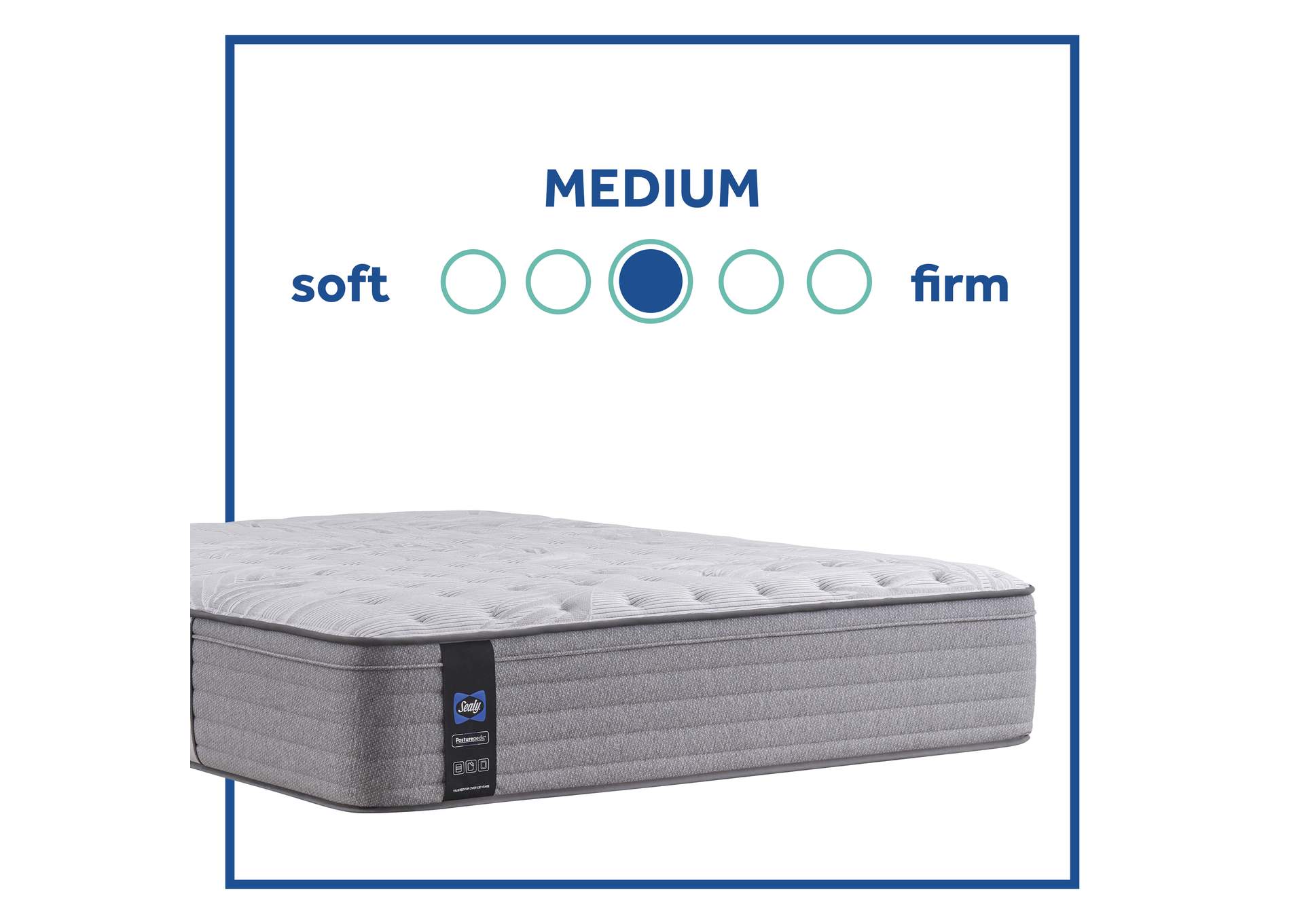 Silver Pine Medium Faux Euro Top Full Mattress,Sealy