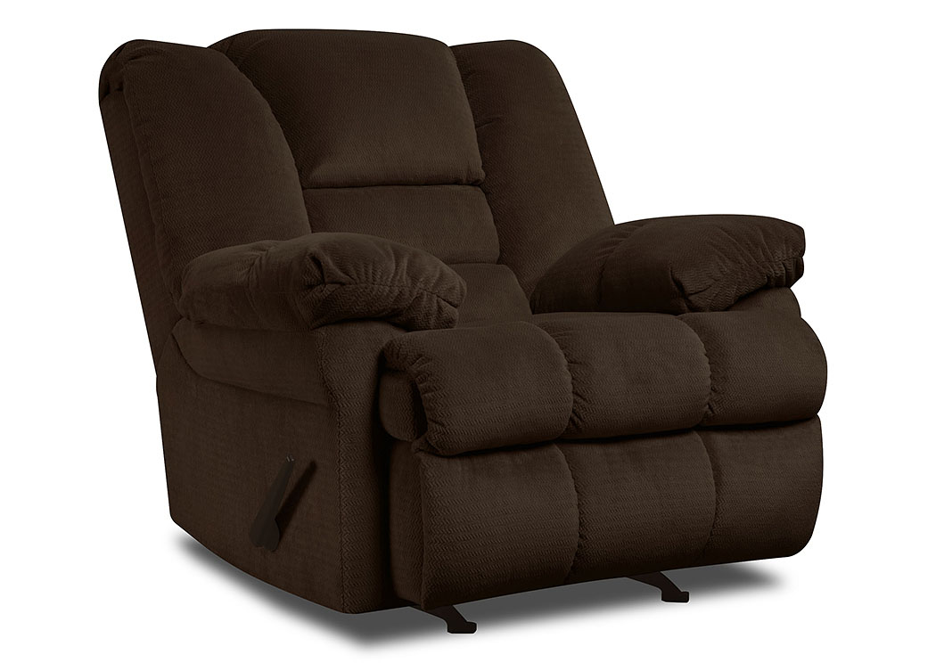 Dynasty Chocolate Rocker Recliner,Simmons Upholstery