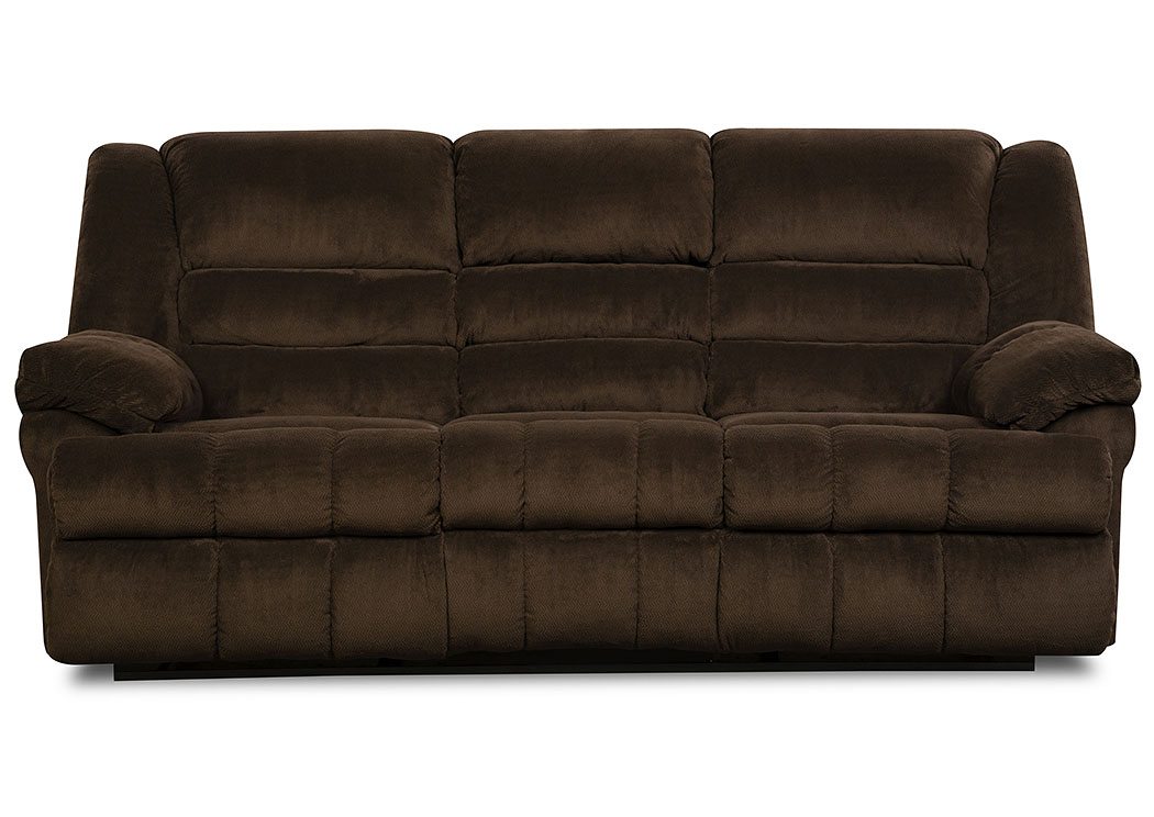 Dynasty Chocolate Double Motion Sofa w/ Table,Simmons Upholstery