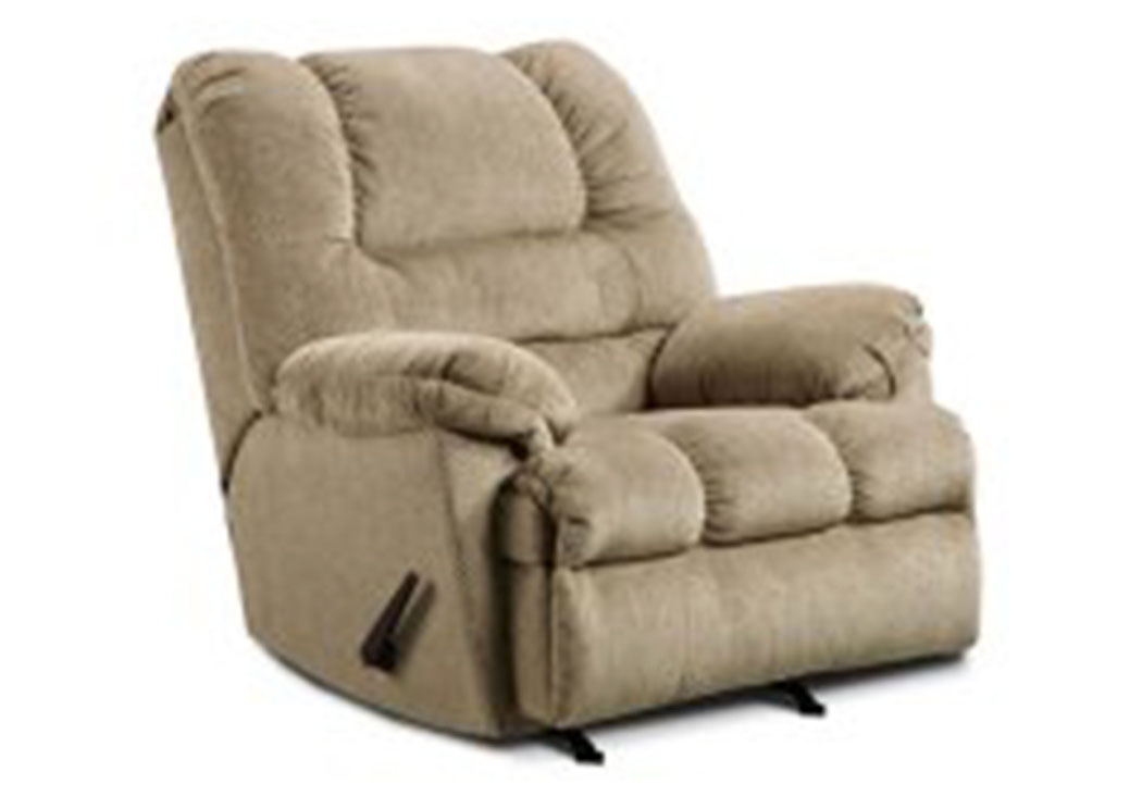 Zig Zag Tan Rocker Recliner,Simmons Upholstery