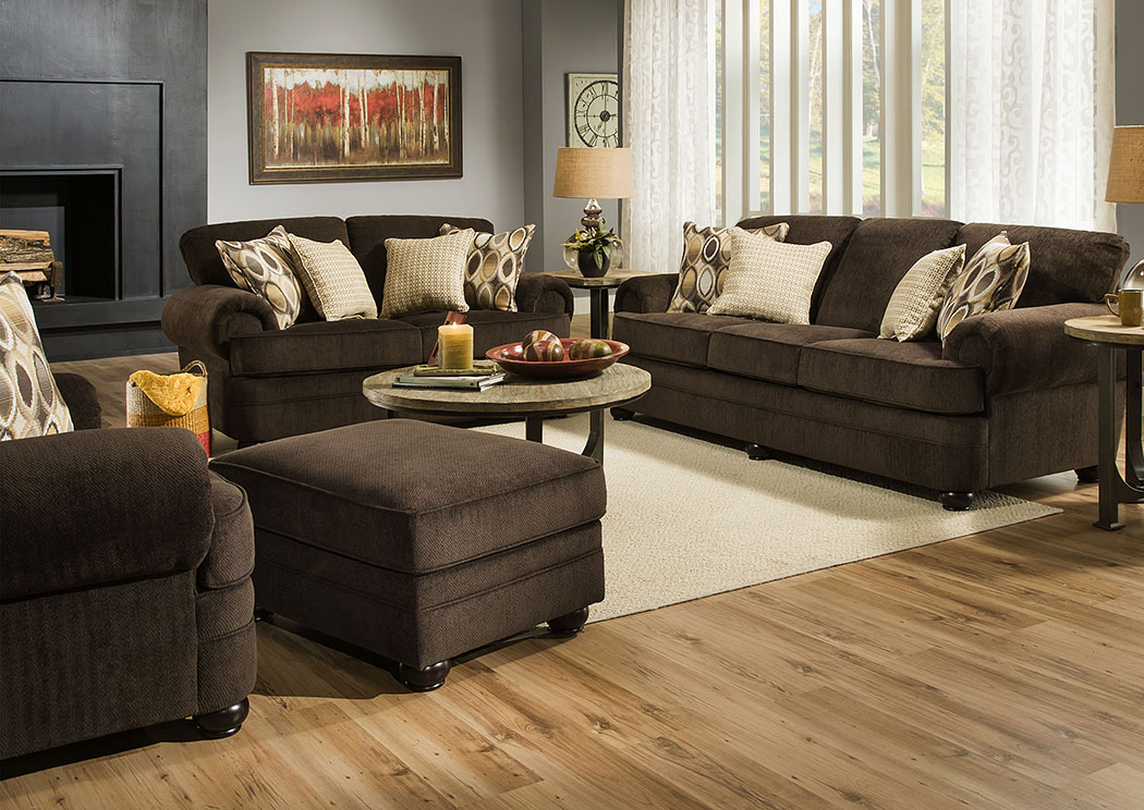 Sunflower Brown Ottoman,Simmons Upholstery