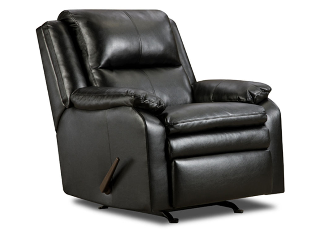 Soho Bonded Leather Espresso Rocker Recliner,Simmons Upholstery