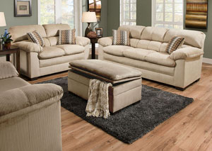 Image for Lakewood Cappuccino / Plaza Driftwood Sofa and Loveseat