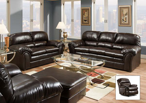 Image for Riverside Bonded Leather Vintage Sofa