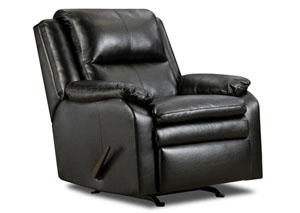 Image for Soho Bonded Leather Espresso Rocker Recliner