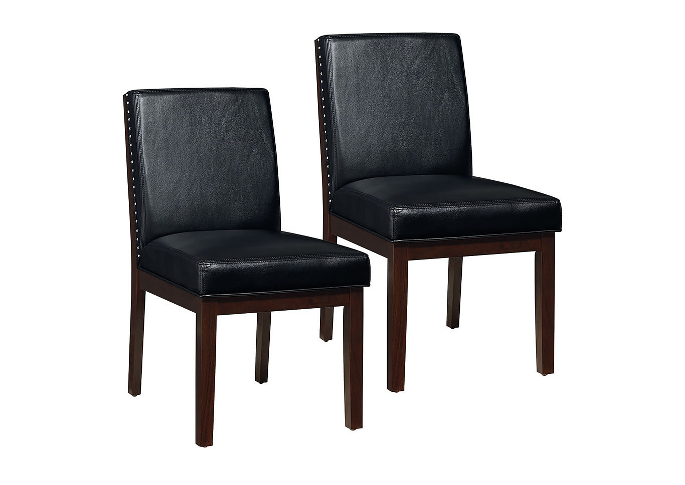 Couture Elegance Black Side Chair (Set of 2),Standard
