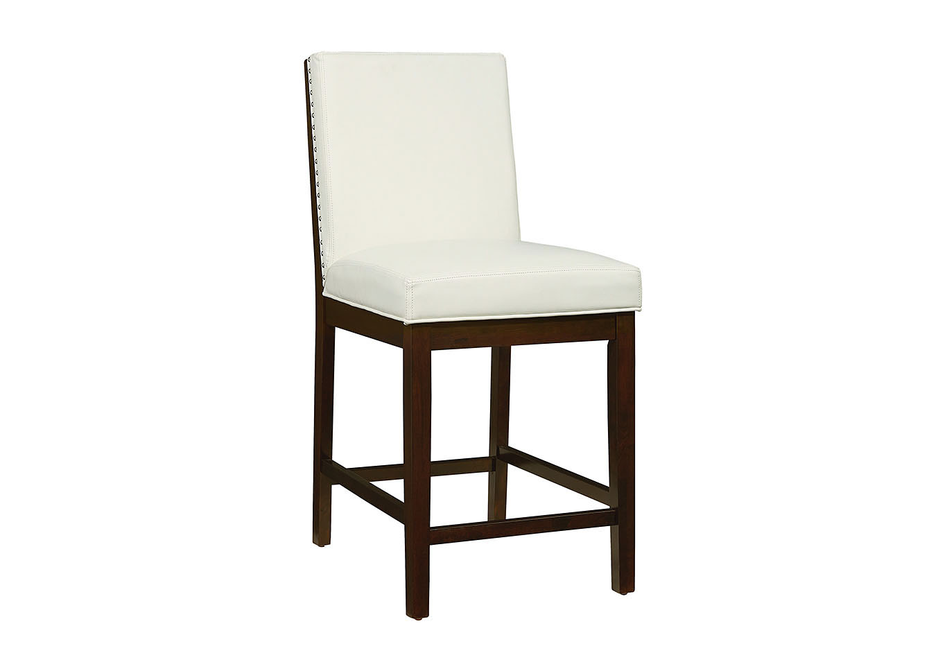 Couture Elegance White Counter Chair (Set of 2),Standard