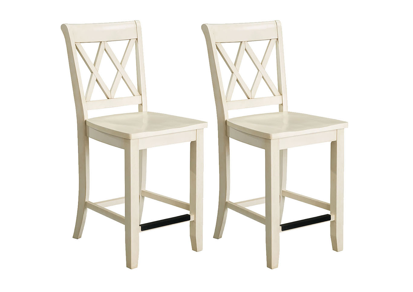 Vintage Vanilla Bar Stool (Set of 2),Standard