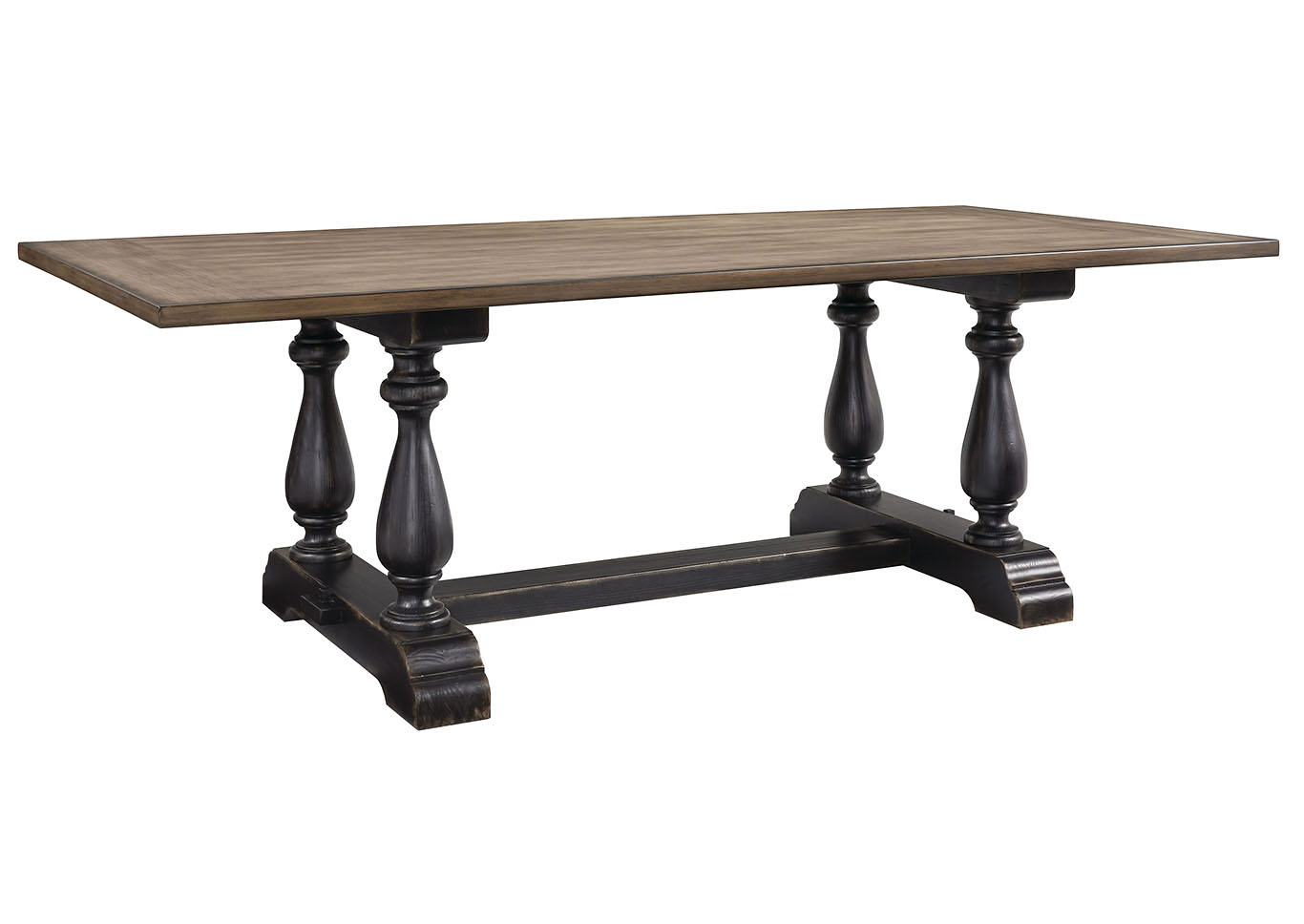 Cambria Black/Brown Dining Table,Standard