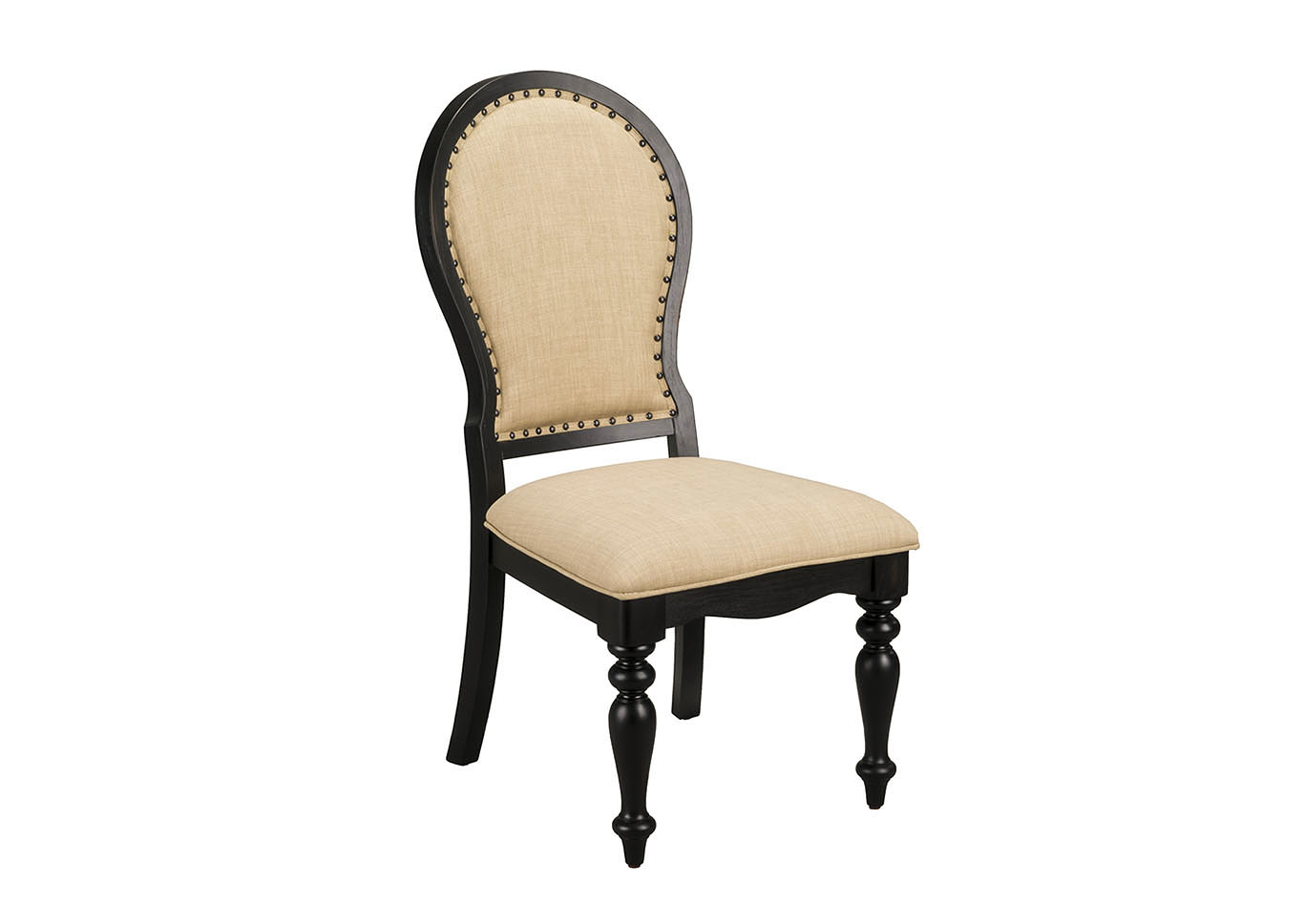 Cambria Black Upholstered Side Chair,Standard