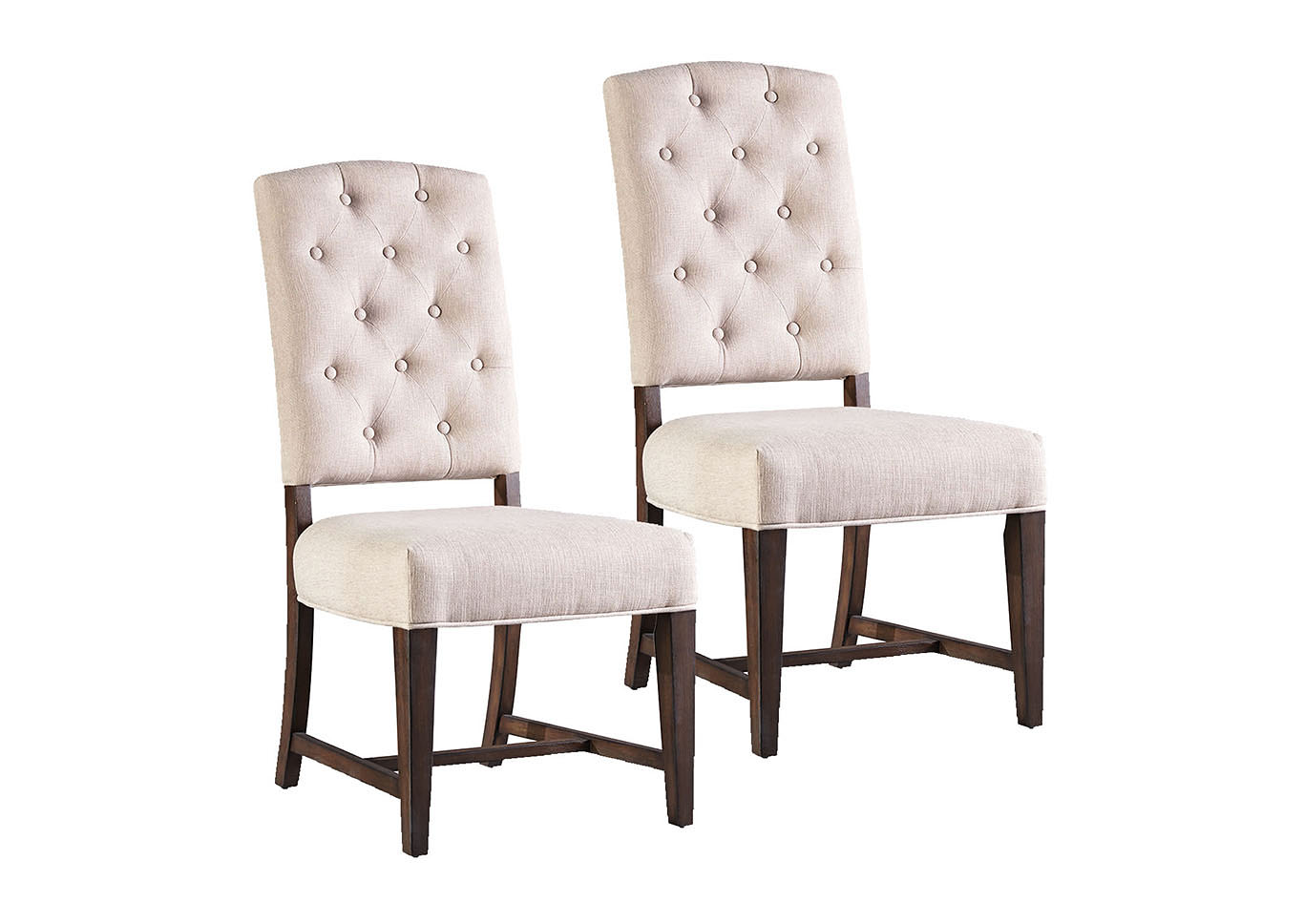 Paisley Court White Upholstered Side Chair (Set of 2),Standard