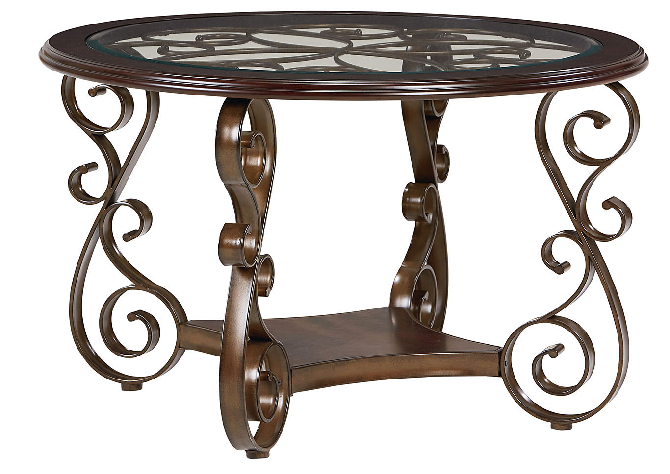 Bombay Brown Round Dining Table,Standard