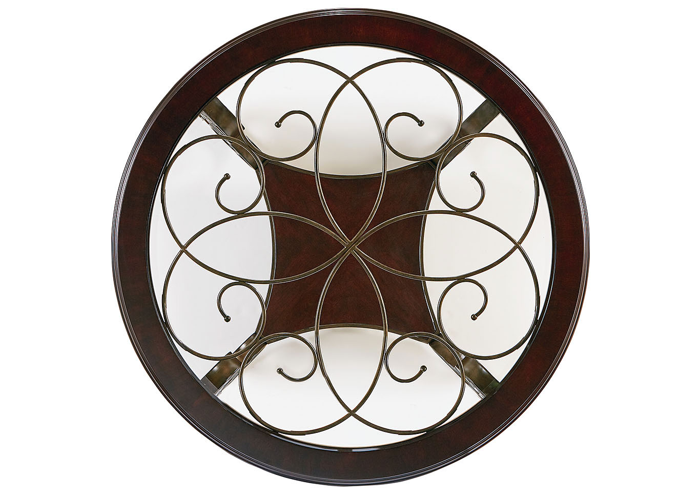 Bombay Brown Round Dining Table,Standard