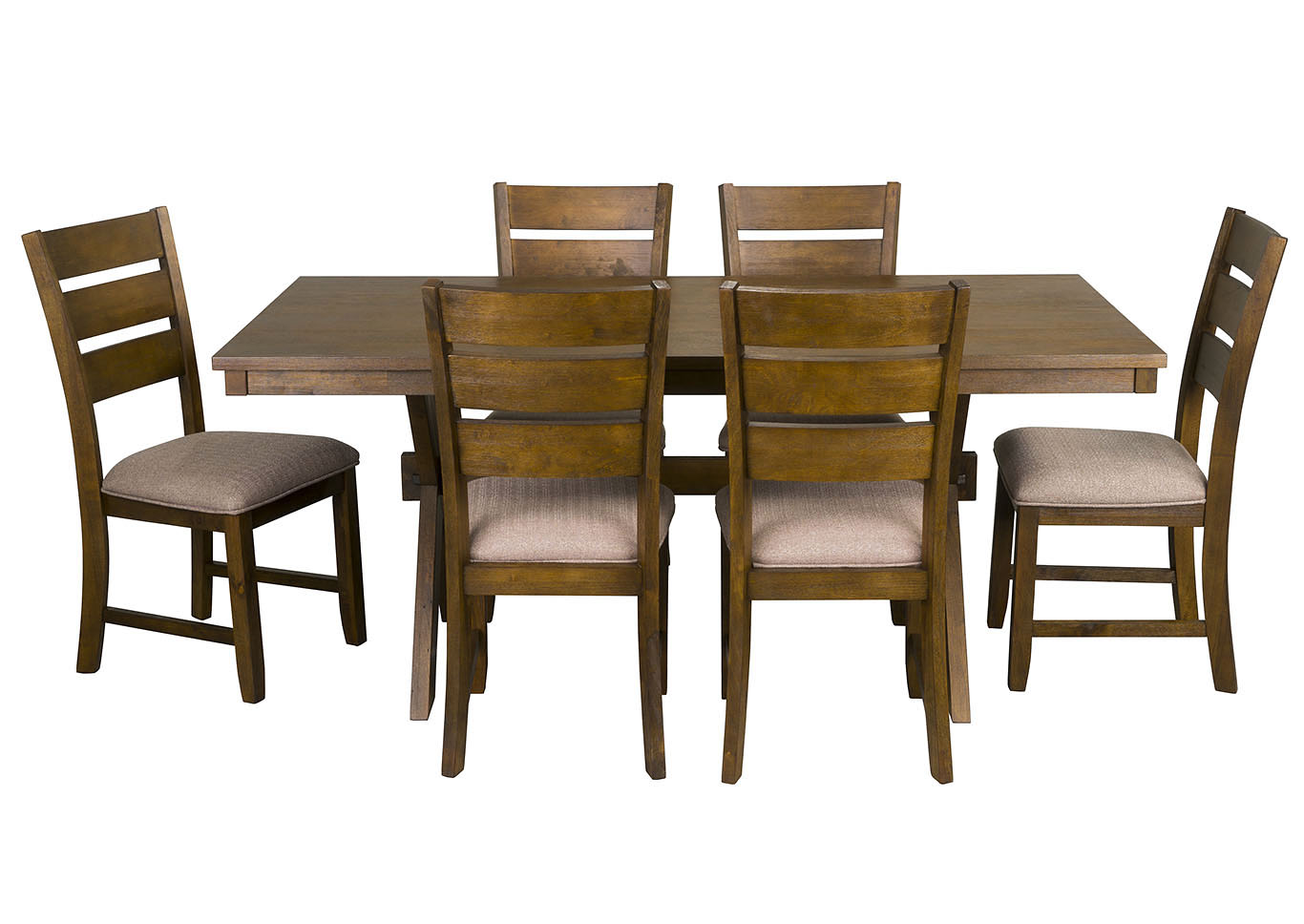 Sherwood Brown Dining Table w/6 Side Chair,Standard