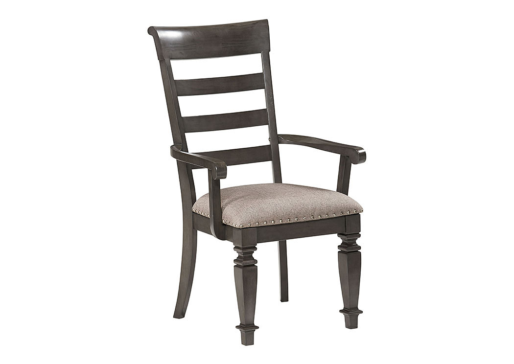 Garrison Charcoal Arm Chair (Set of 2),Standard