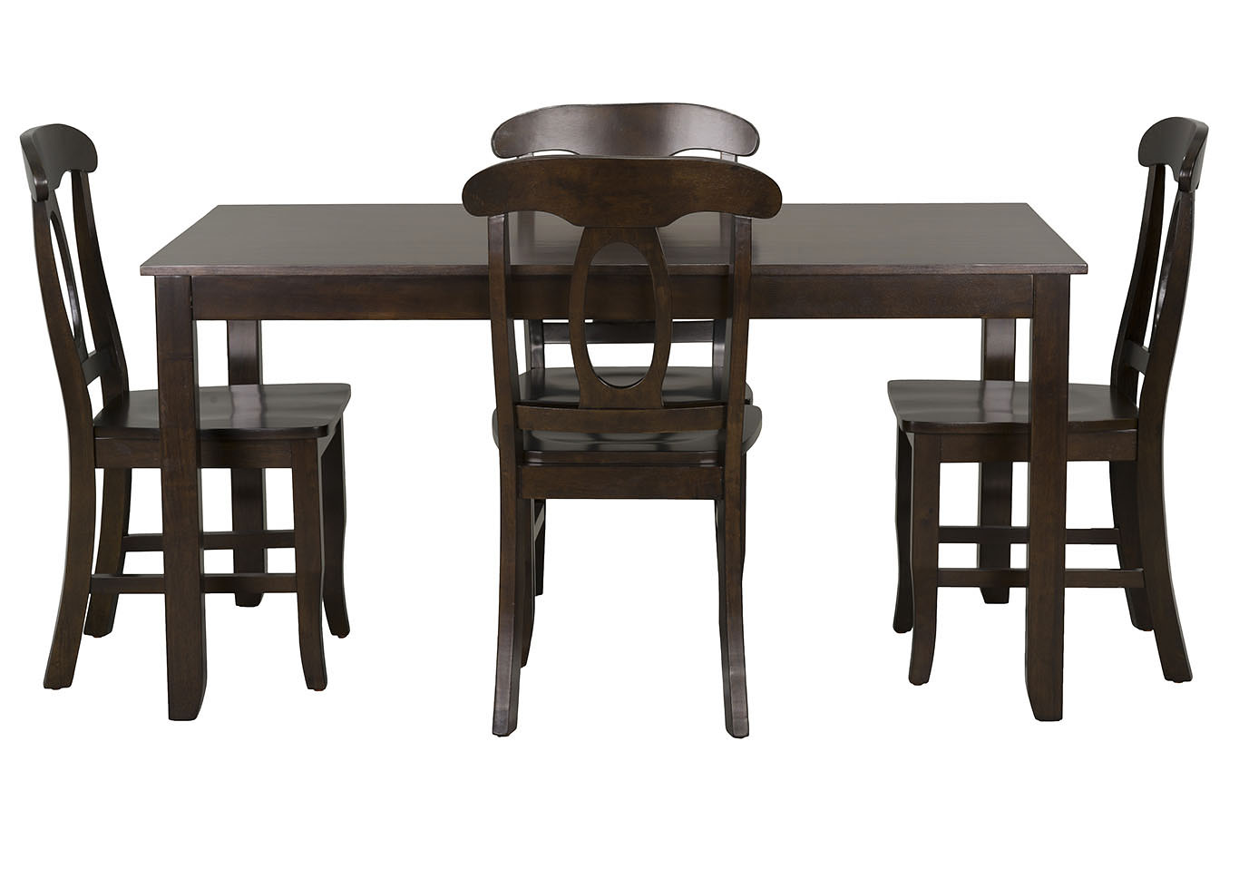 Larkin Brown Dining Table w/4 Side Chair,Standard