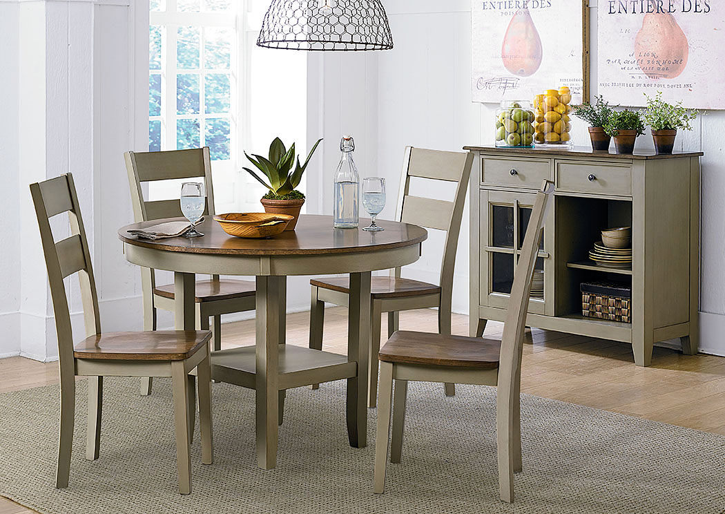 Pendwood Sage Brown Dining Table w/4 Side Chair,Standard